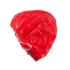 Фото Шапочка одноразовая, полиэтиленовая в красном цвете, 1 шт - 1