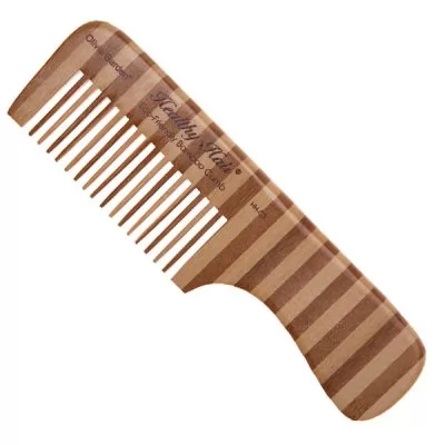 Гребінець БАМБУК Healthy Hair Comb 3 з ручкою з рідкими зубчиками, HH-C3