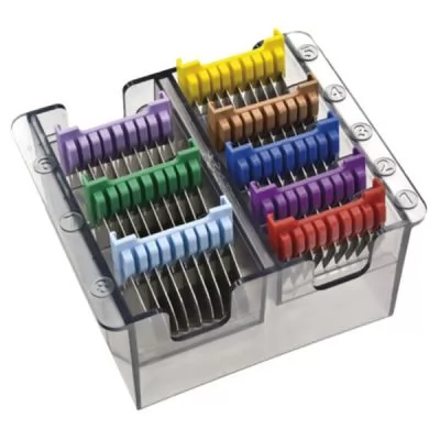 Набір сталевих насадок Slide On MOSER 3,6,10,13,16,19,22,25 мм окрім CLASS45 і GENIO у коробці, 1233-7050