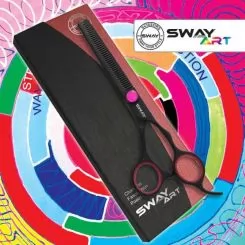 Фото Ножиці для стрижки філірувальні SWAY Art Neon Pink 6.00" - 2