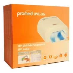 Фото PROMED лампа-сушка UVL-036 УФ для маникюра + таймер 4 лампи 36 Вт біла - 4