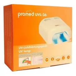 Фото PROMED лампа-сушка UVL-036 УФ для маникюра + таймер 4 лампы 36 Вт белая - 7