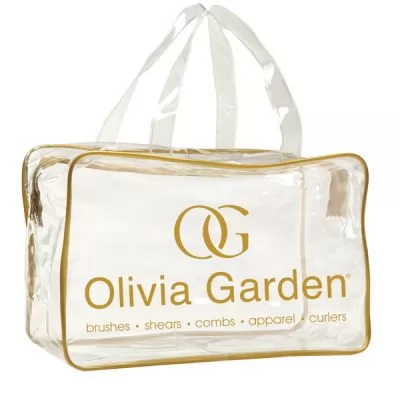 OG Empty transparent PVC bag - Gold сумка для щіток порожня,, GOPVC