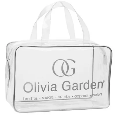 OG Empty transparent PVC bag - Silver сумка для щіток порожня,, SIPVC