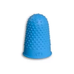 Фото SHOW TECH Резиновый напальчник для тримминга голубой М упаковка 10 - 1