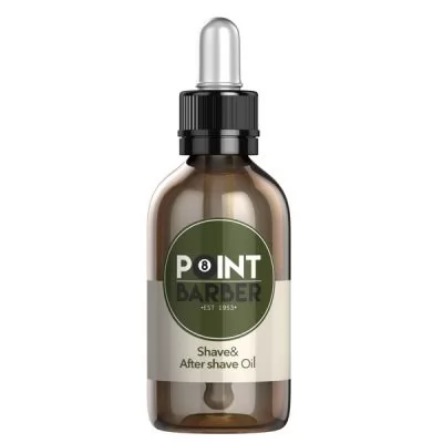 POINT BARBER PRE&AFTER SHAVE Зволожуюча і заспокійлива олія до і після гоління, 30 мл, FM21-F34V10120