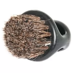 Фото Щетка для бороды овальная "Barber Pro" пластиковая с натуральной щетиной малая - 1