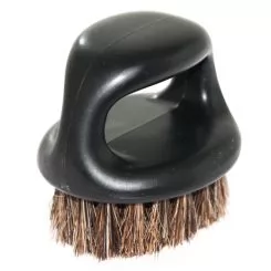 Фото Щетка для бороды овальная "Barber Pro" пластиковая с натуральной щетиной малая - 2
