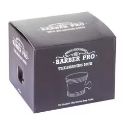 Фото Чаша для піни чорна керамічна з ручкою "Shaving Mog Barber Pro" - 3