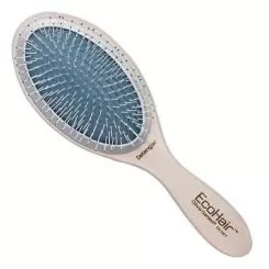 Фото OG Щетка массажная бамбуковая EcoHair Detangler, искусственная щетина для тонких волос, - 1