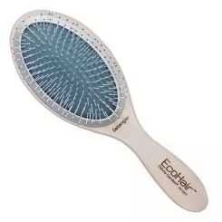 Фото OG Щетка массажная бамбуковая EcoHair Detangler, искусственная щетина для тонких волос, - 2