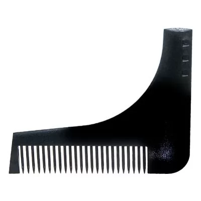 Гребінець BarberPro для моделювання бороди пластикова чорна, 902002 BLK