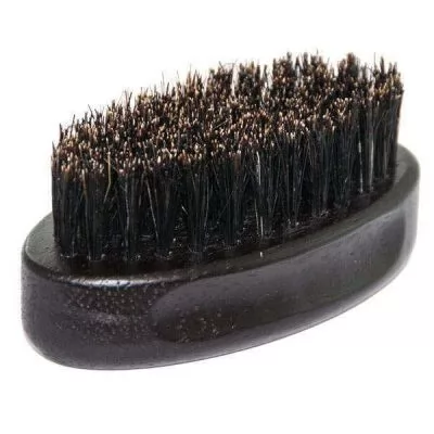 BarberPro щітка для бороды овальна дерев'яна з натуральной щетиной малая, FM20-U00Z50019
