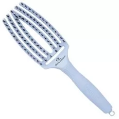 Фото Щетка для укладки OG Finger Brush Combo Medium Pastel BLUE комбинированная щетина - 1