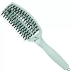 Фото Щітка для укладки OG Finger Brush Combo Medium Pastel GREEN комбінована щетина - 3