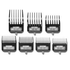 Фото ANDIS комплект насадок 7 шт. BG Series Premium Metal Clip Comb (1,5;3;4;10;12;19;25 мм) - 1