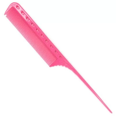 Y.S.PARK гребінець з пластиковим хвостиком і GP технологією L=216 мм, рожевий, YS-101 Pink
