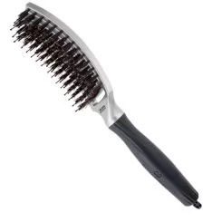 Фото Щетка для укладки Olivia Garden Finger Brush Trinity Silver Selena изогнутая комбинированная щетина - 2