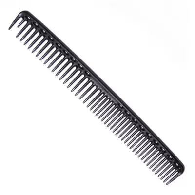 Y.S.PARK гребінець планка зі скругленными зубцами L=228 мм, чорний карбон, YS-333 Carbon Black