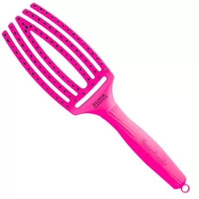 Olivia Garden щітка для укладки Finger Brush Combo Boar&Nylon ThinkPink 2023 Neon Pink LE комбінована щетина, ID1806