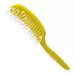 Фото Щетка Farmagan Fingerbrush средняя искусственная щетина для тонких волос цвет желтый - 2