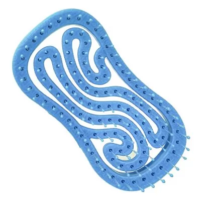 Щетка Farmagan дорожная Fingerbrush большая искусственная щетина для нормальных волос цвет голубой, FM20-F00COL130B