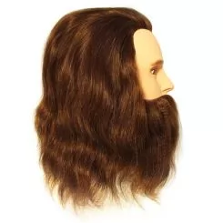 Фото Болванка муж с бородой длина волос 30-35 см плотн 300/см без атива - 2